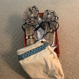 Tory Burch Miller Snakeskin 8.5